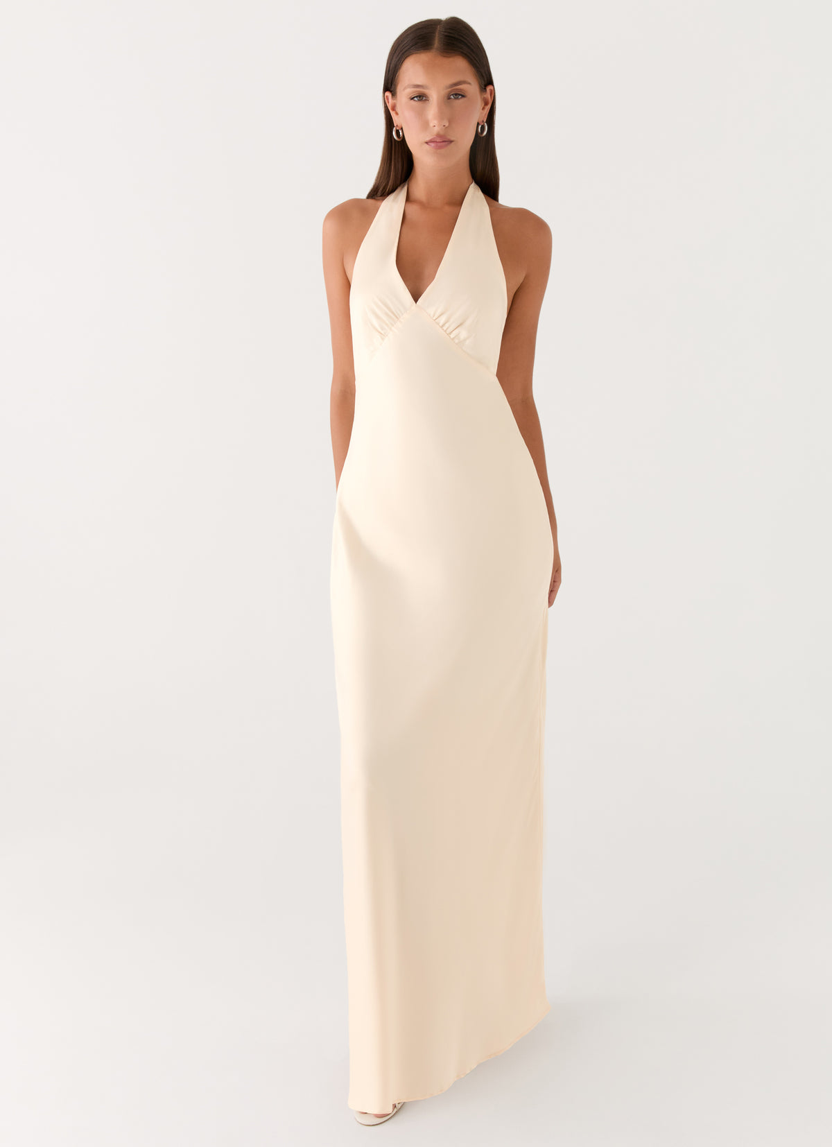 Heavy Hearted Satin Maxi Dress