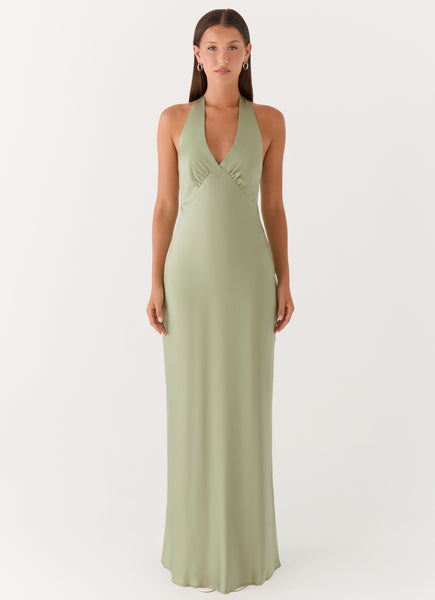 heavy hearted satin maxi dress Heavy Hearted Satin Maxi Dress