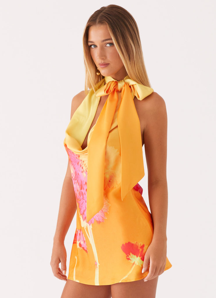 Heidi Mini Dress - Orange Floral