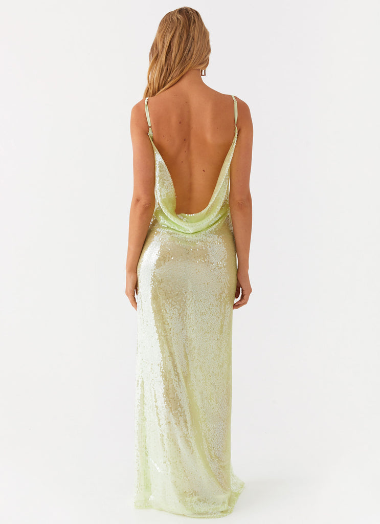 Higher Level Sequin Maxi Dress - Mint