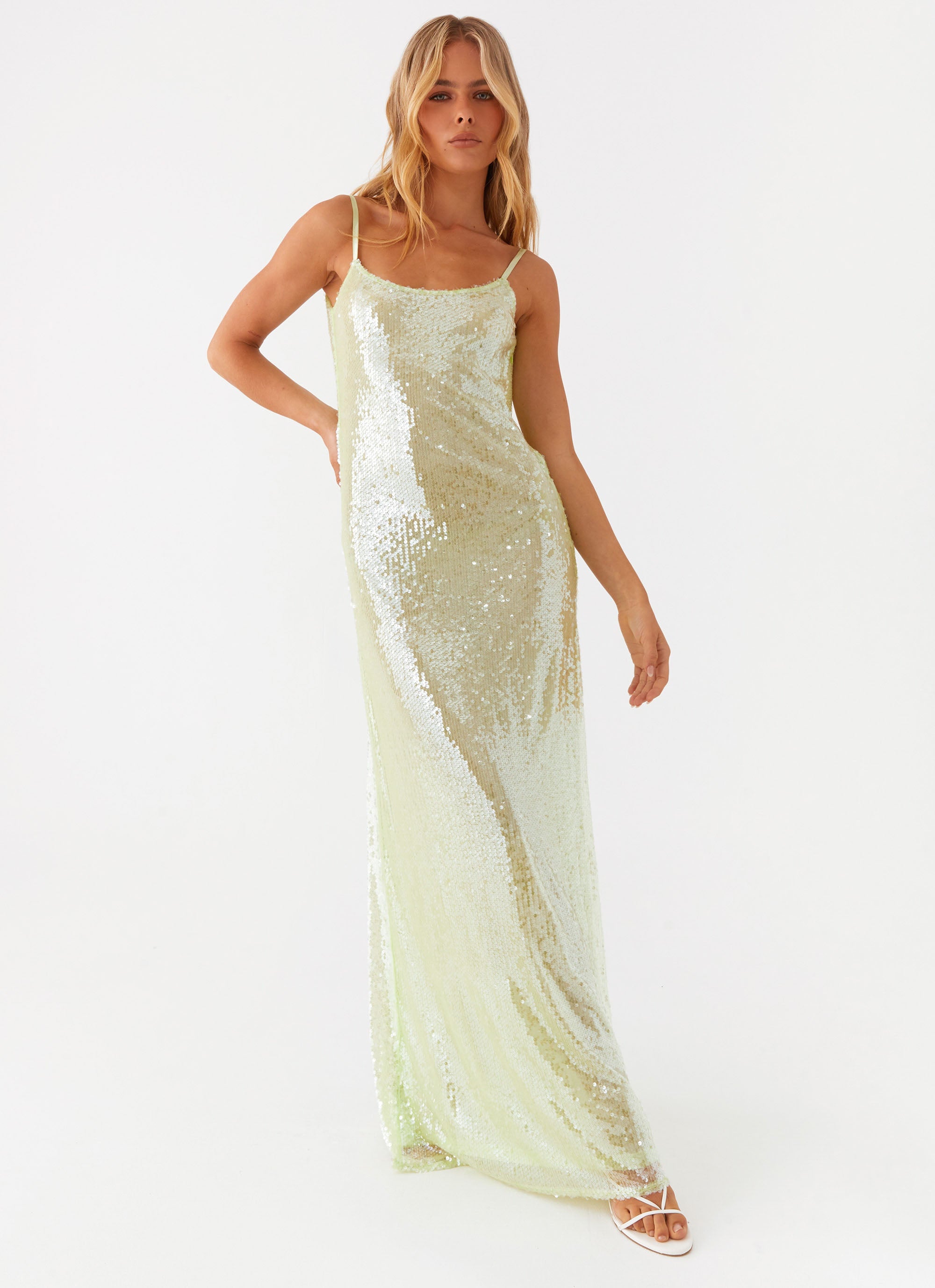 Higher Level Sequin Maxi Dress - Mint – Peppermayo US