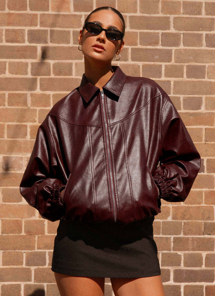 Holland Bomber Jacket - Wine – Peppermayo US