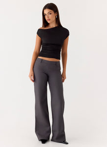Hot as Ice Low Rise Pants - Grey