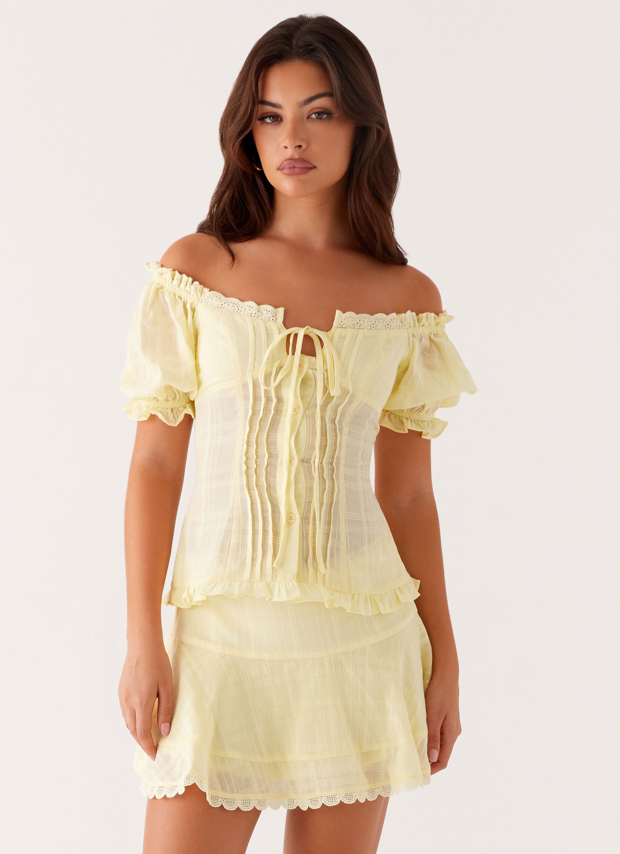 Hundred Percent Mini Skirt Yellow Peppermayo US hundred-percent-mini-skirt-yellow-peppermayo-us