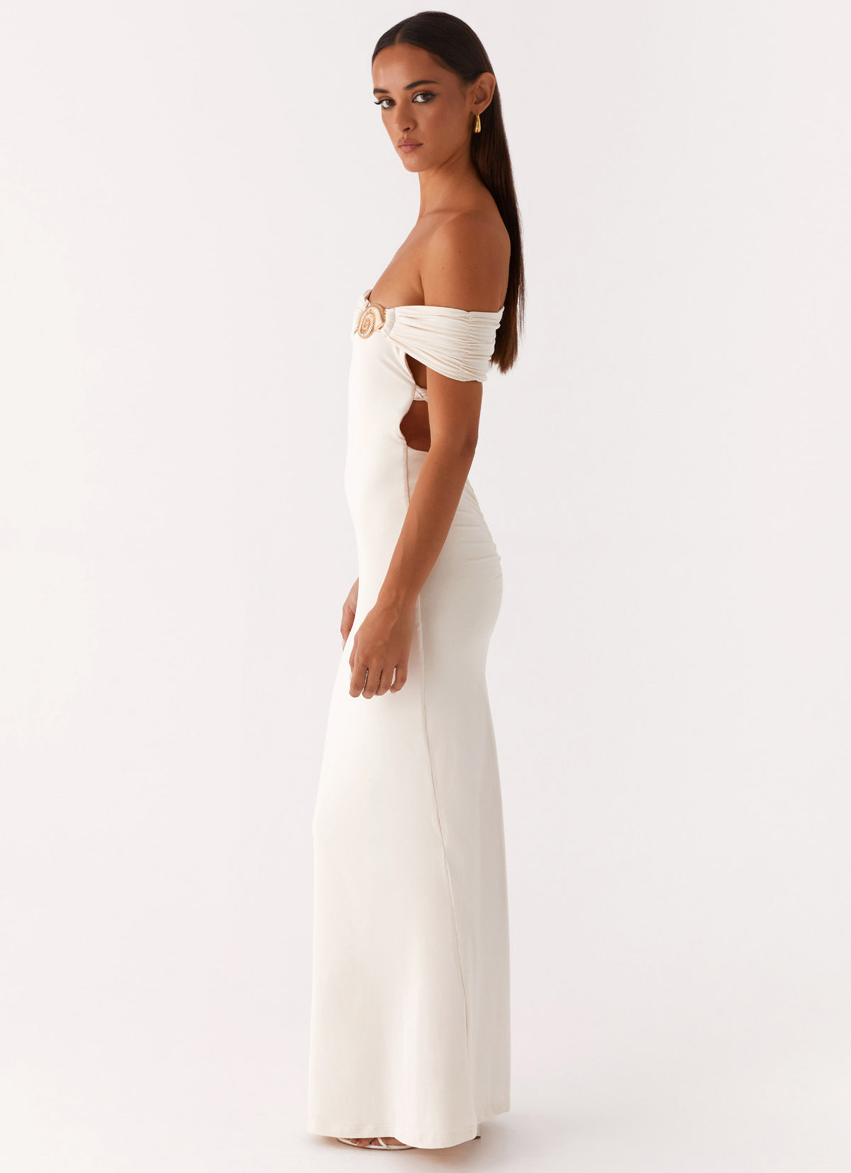 ivory color dresses Promise Maxi Dress | | Size XS The floral lace is handmade by our designers Lace Ivory Color Wedding Dresses,