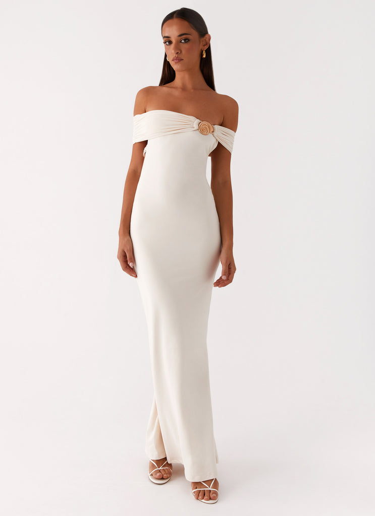 Illusion Maxi Dress - Ivory Peppermayo US Illusion Maxi Dress - Ivory Peppermayo US