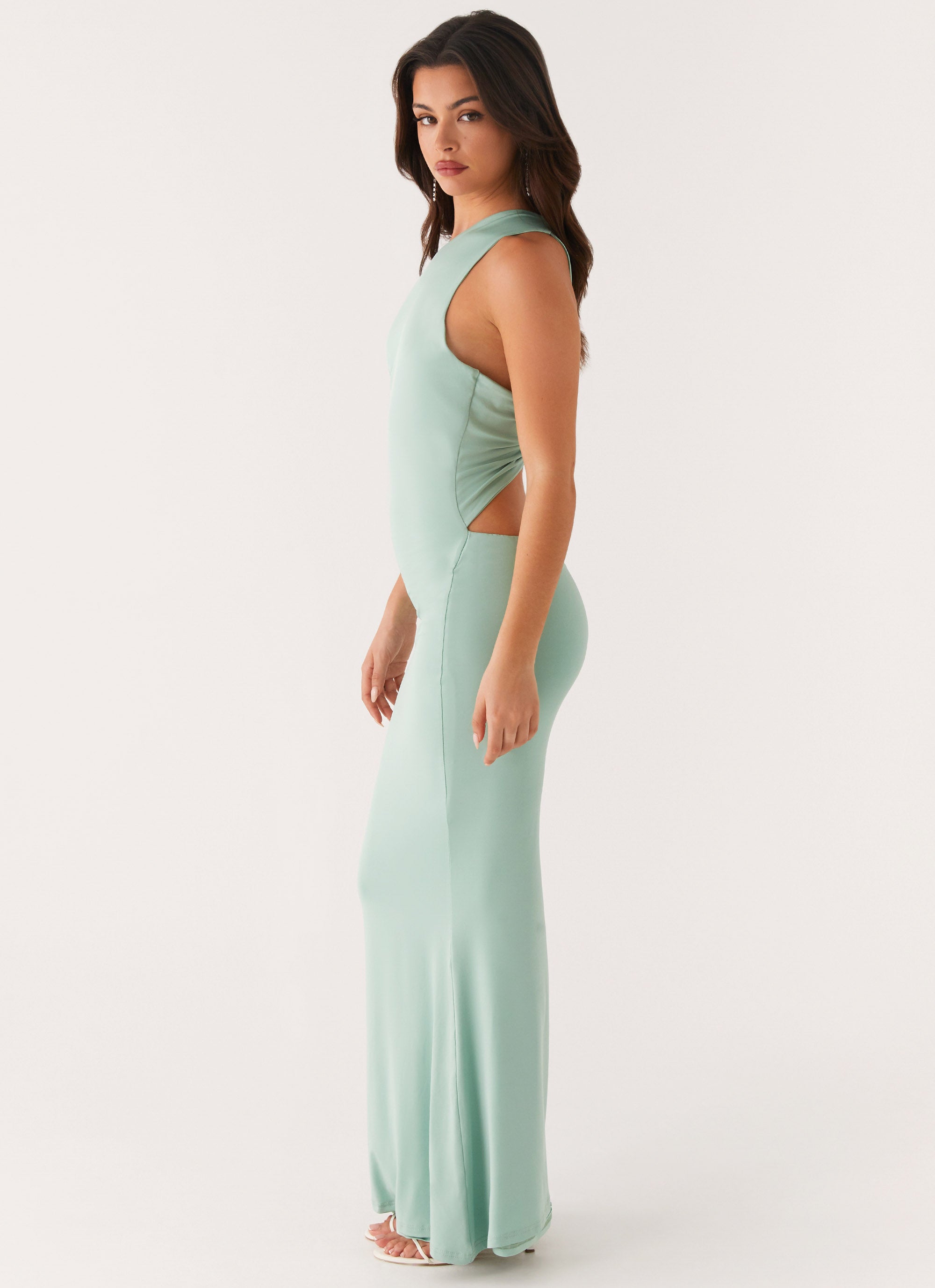 Imagine This One Shoulder Maxi Dress - Mint – Peppermayo US