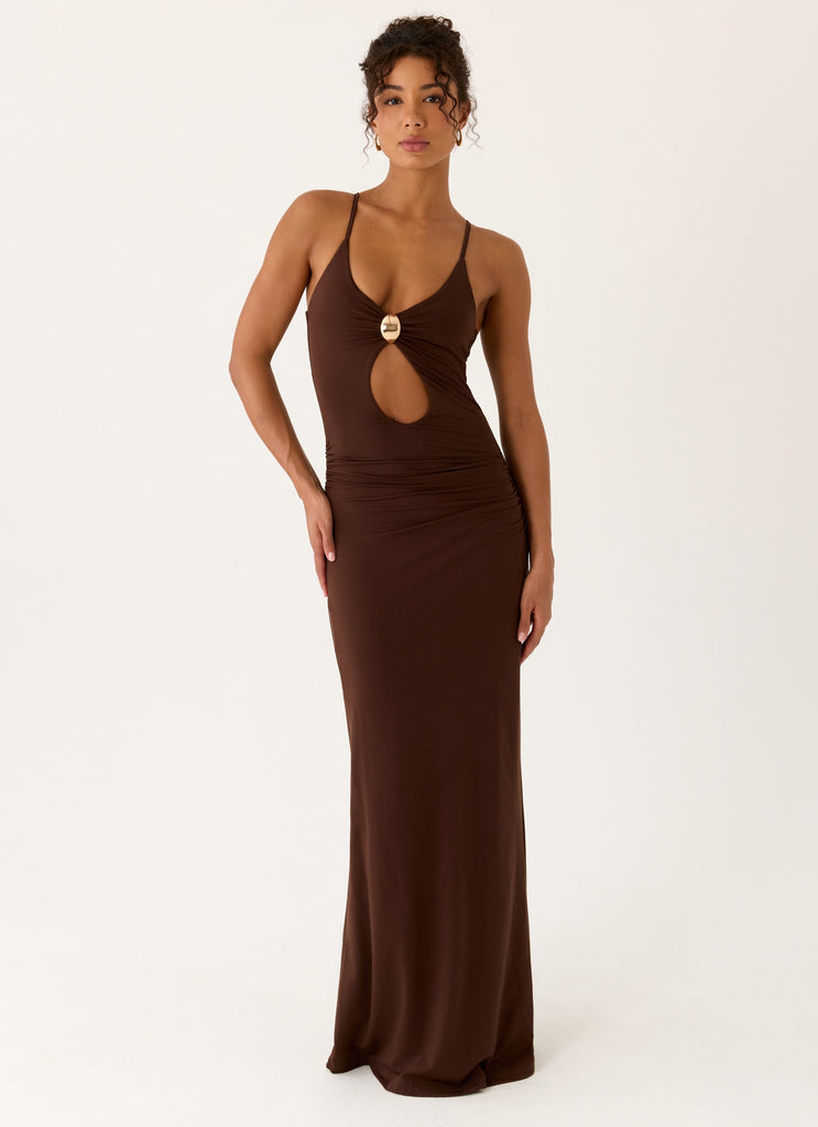 Inez Maxi Dress - Chocolate Chocolate / US 14 Inez Maxi Dress - Chocolate Chocolate / US 14
