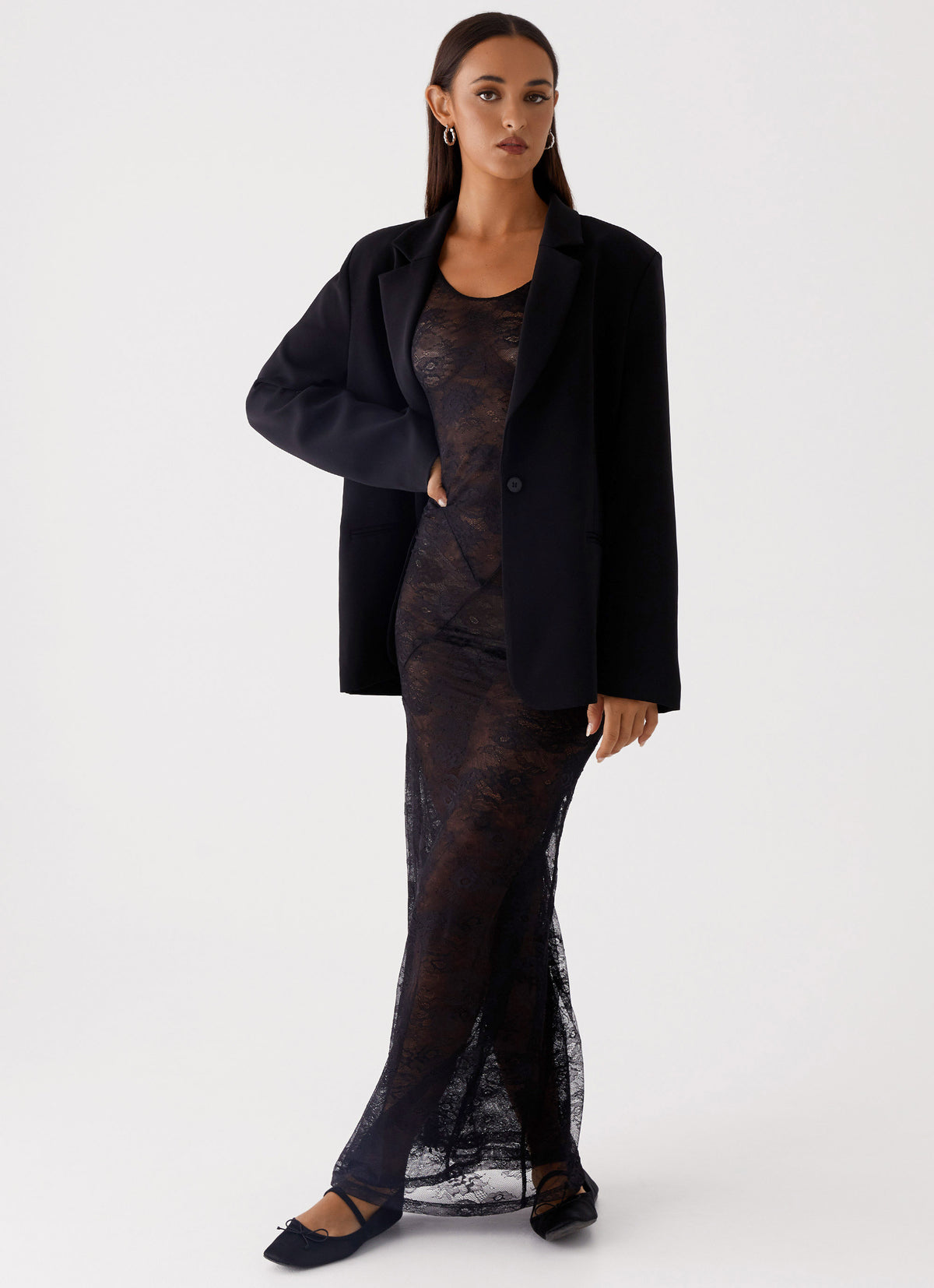 Into the Dark Oversized Blazer - Black