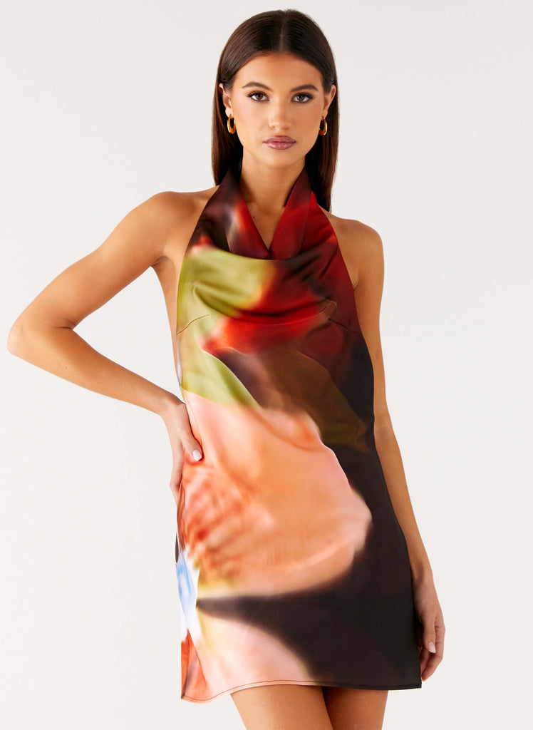 moody cocktail dress Draped Mini Cocktail Dress 12 / NOIR