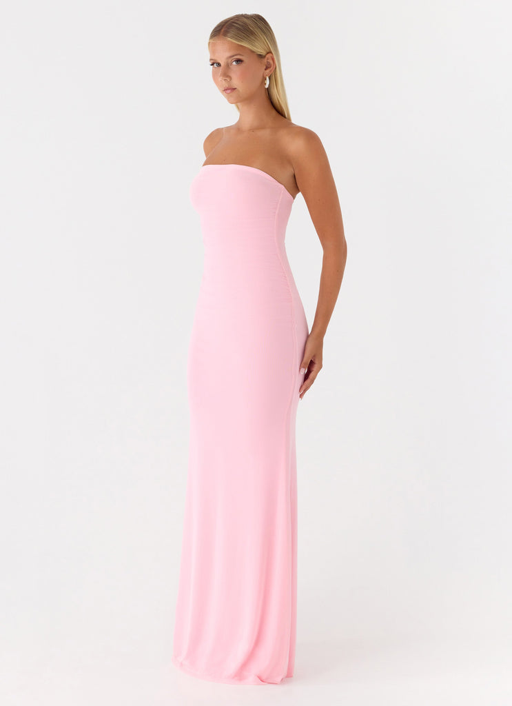ryleigh strapless maxi dress in pink Ryleigh Strapless Maxi Dress in Pink