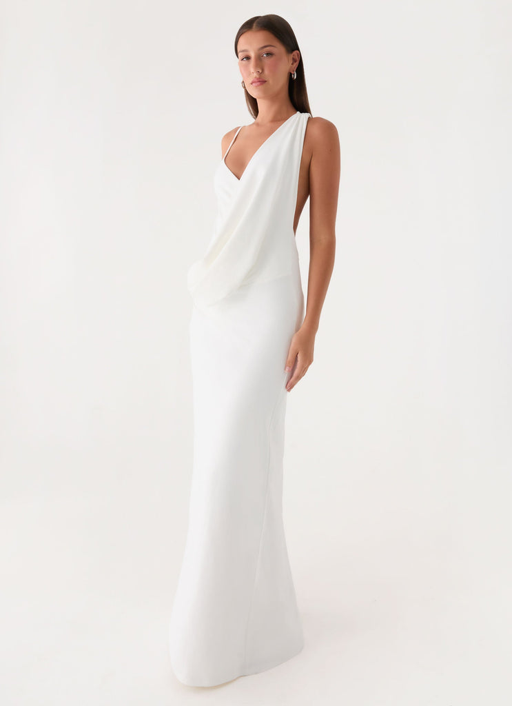 amai maxi dress in white Runaway The Label Amana Maxi Dress - White
