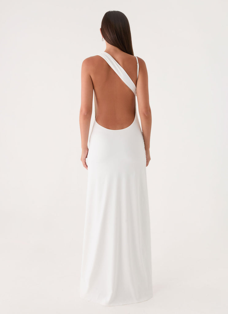 amai maxi dress in white Isamaya Maxi Dress