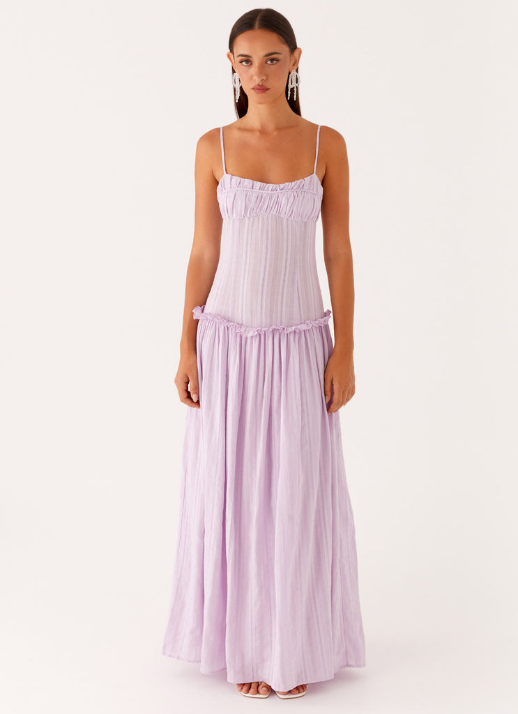 Jacinda Drop Waist Maxi Dress - Lavender