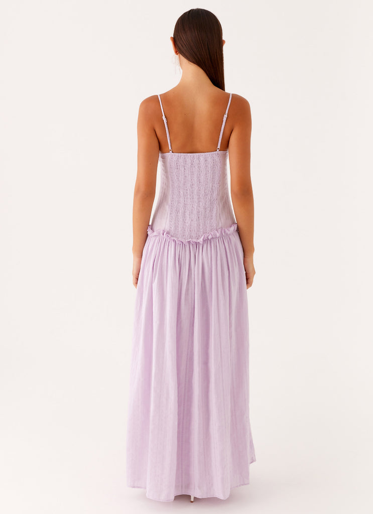 Jacinda Drop Waist Maxi Dress - Lavender