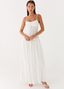 Jacinda Drop Waist Maxi Dress - Ivory Ivory / US 16 Jacinda Drop Waist Maxi Dress - Ivory Ivory / US 16