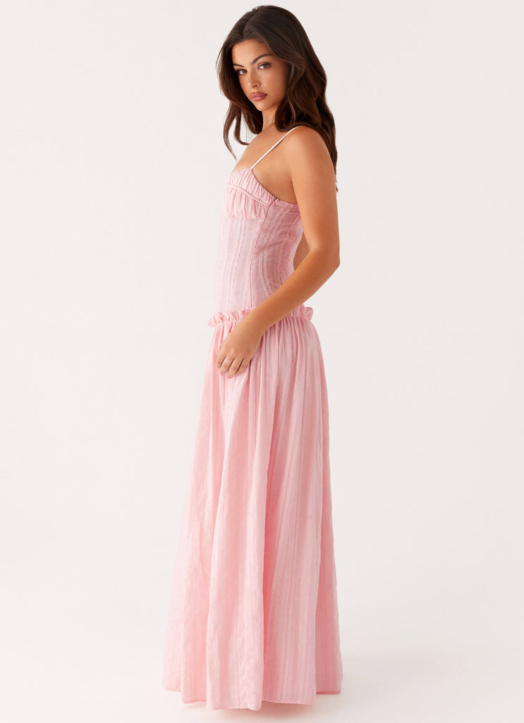 Jacinda Drop Waist Maxi Dress - Pink Peppermayo US Jacinda Drop Waist Maxi Dress - Pink Peppermayo US
