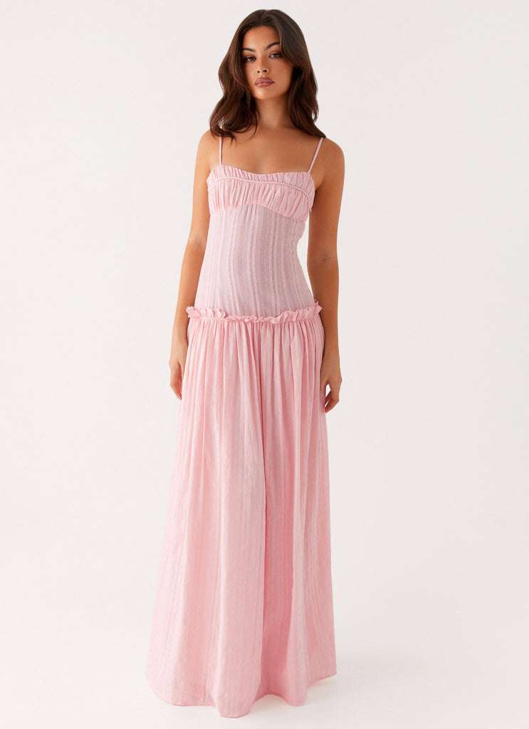 Jacinda Drop Waist Maxi Dress - Pink Pink / US 12 Jacinda Drop Waist Maxi Dress - Pink Pink / US 12