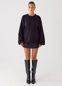 Jack Oversized Knit Sweater - Black