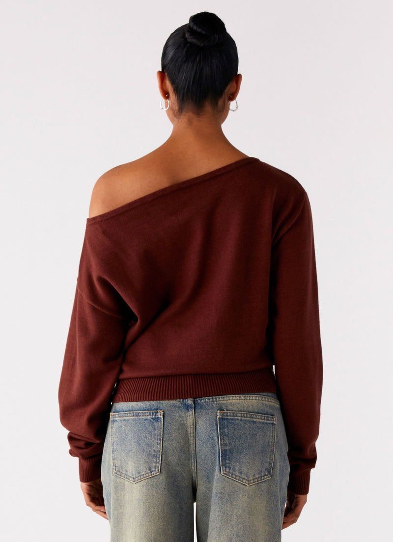 Jaelin Asymmetric Top - Chocolate