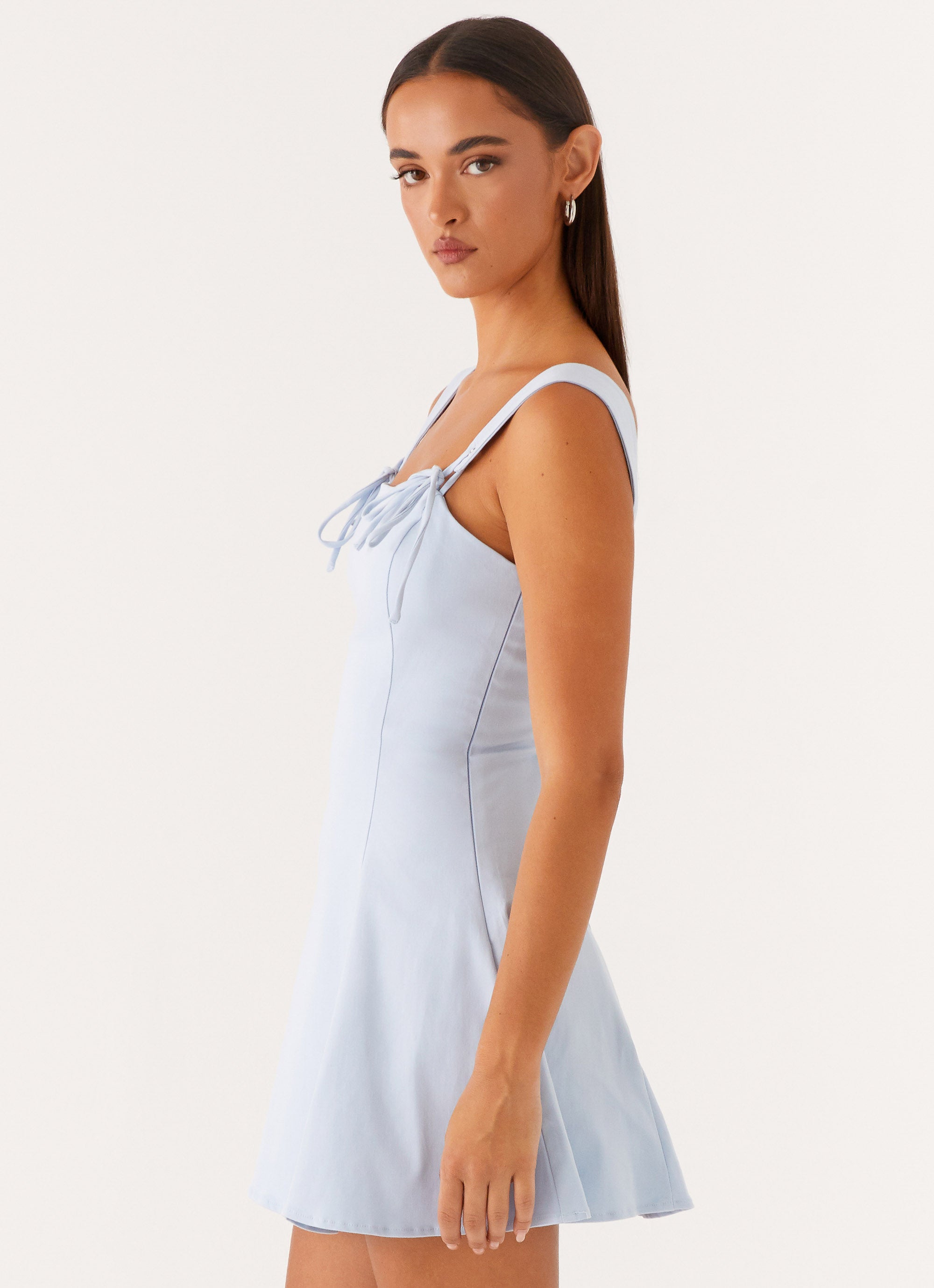 Jamaya Tie Mini Dress - Blue β Peppermayo US