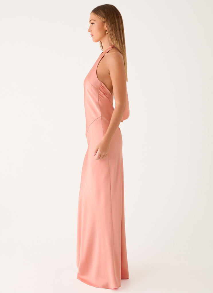 peach ladies dresses Poetic Justice Women's Plus Size Dusty Pink Thin Strap Peach Midi Dress, 2X