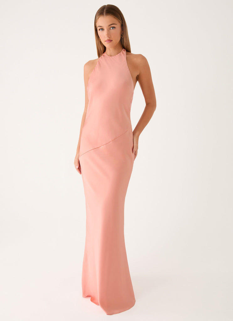 peach maxi dress bridesmaid Chiffon Peach Maxi Dress Bridesmaid Peach-Colored Long Bridesmaid Dresses