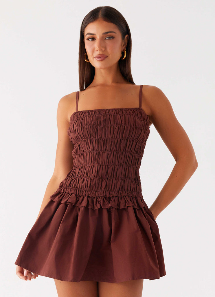 Jaxi Jaxi Mini Dress - Chocolate – Peppermayo US