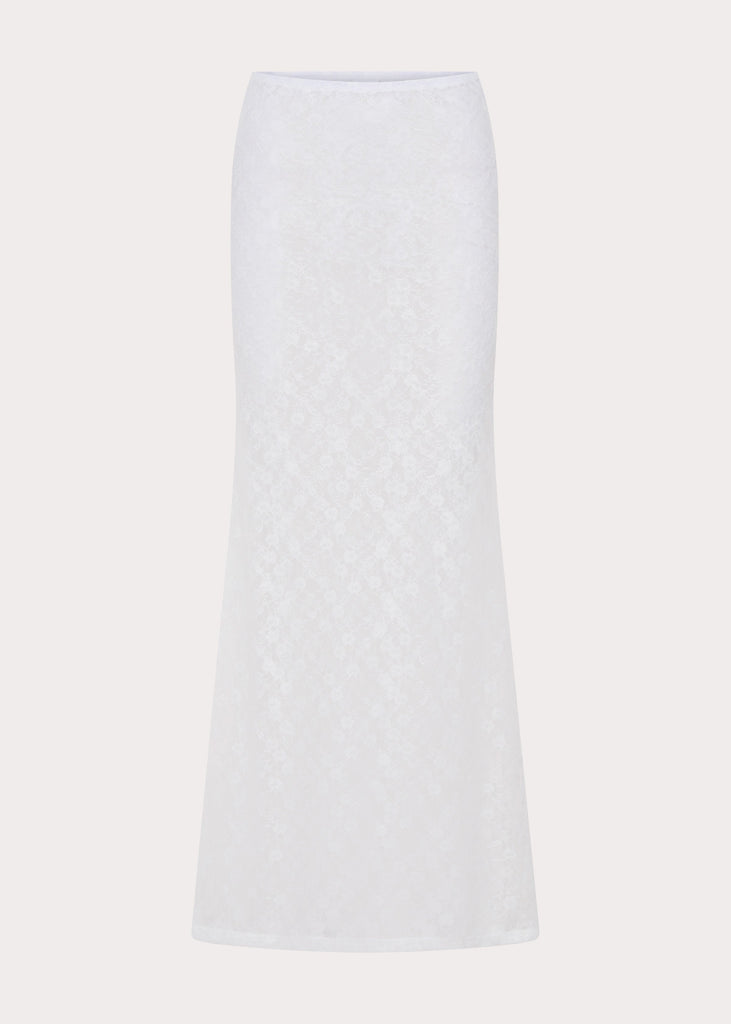 Jaz Lace Maxi Skirt - White