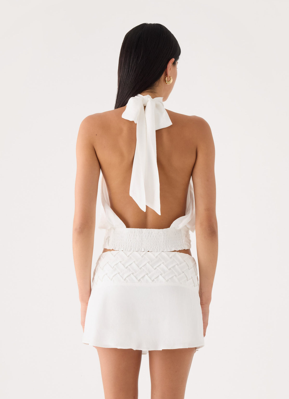 Jenna Crinkle Top - White