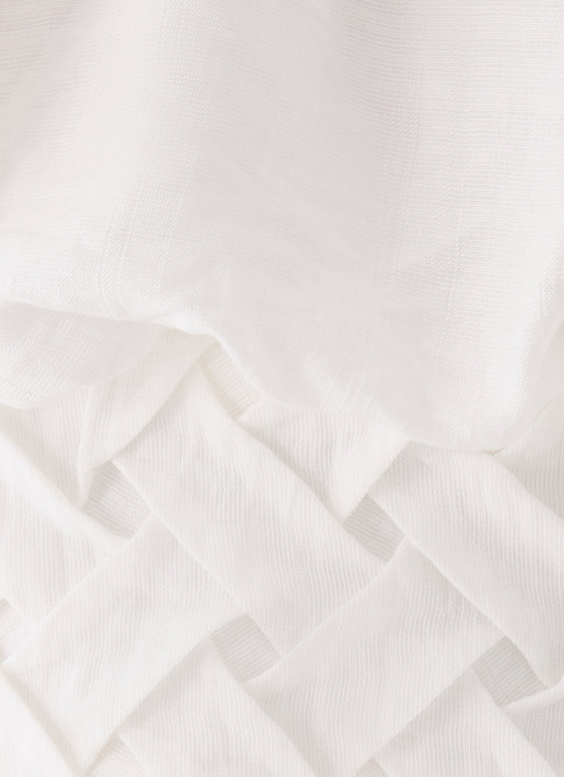 Jenna Crinkle Top - White
