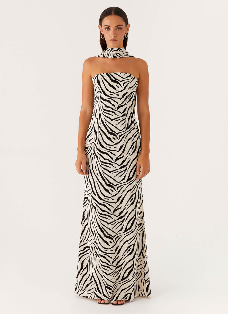 Jigsaw Strapless Maxi Dress - Zebra Peppermayo US Jigsaw Strapless Maxi Dress - Zebra Peppermayo US