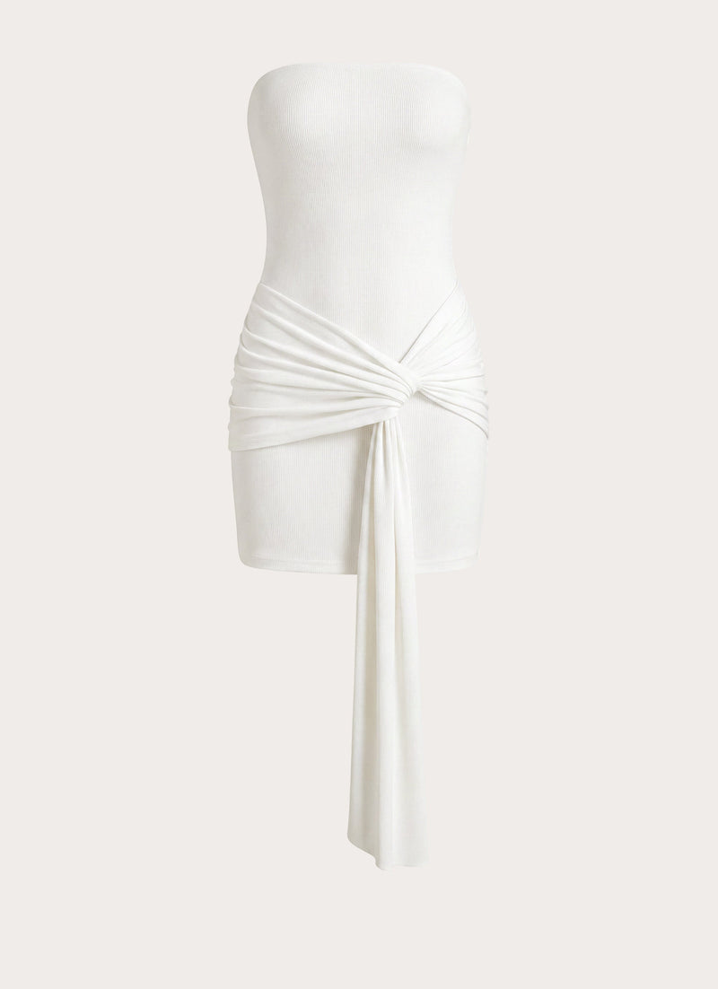 Jiliana Strapless Mini Dress - White