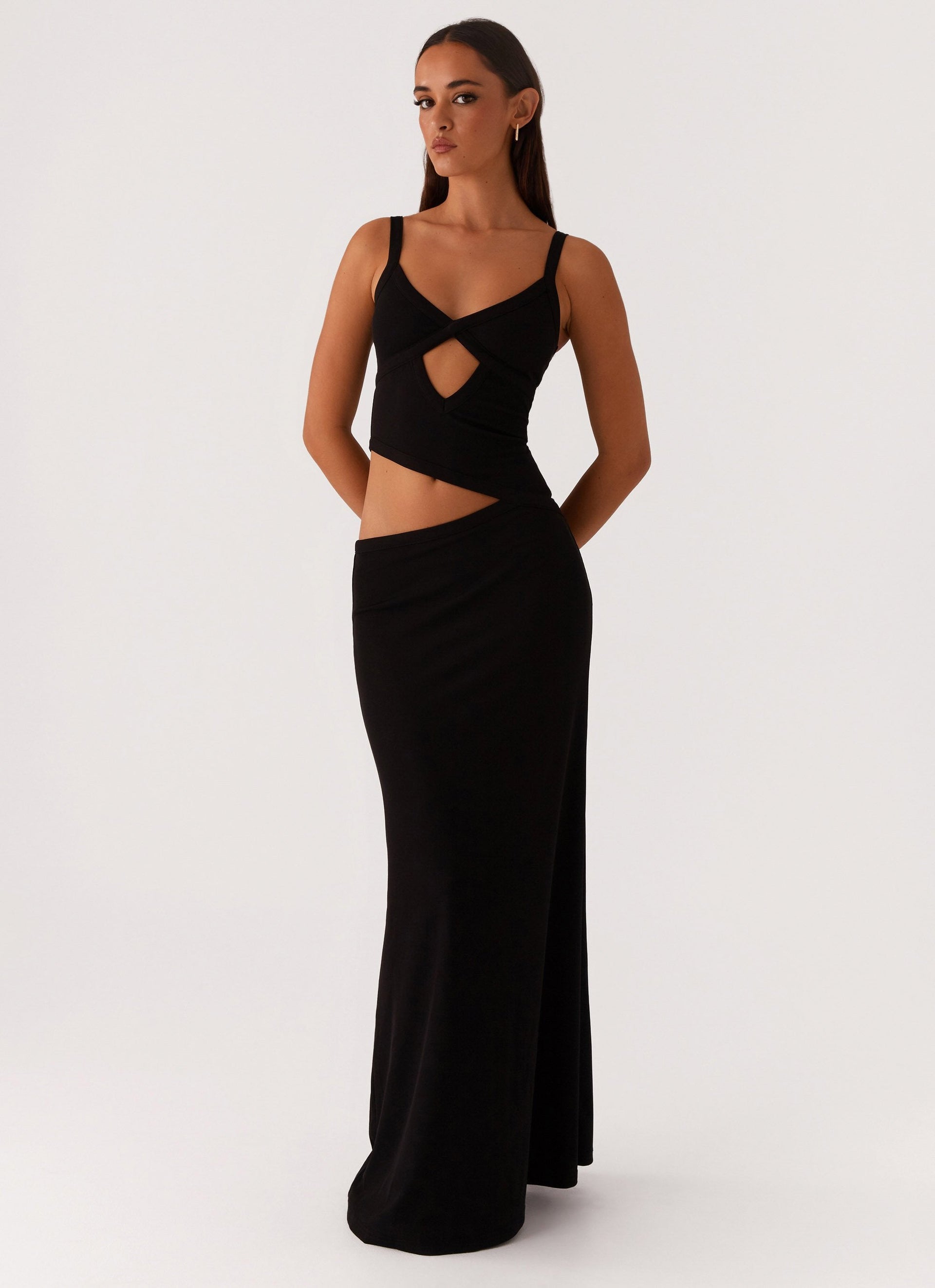 draped blue dress Satin long midi with a skirt – Color: – RASARIO Online Boutique 44 (FR) / Blue Width:E lightweight a full‐length gown designed Long T Shirt Dress