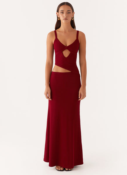 Jocelyn Maxi Dress - Maroon Jocelyn Maxi Dress - Maroon