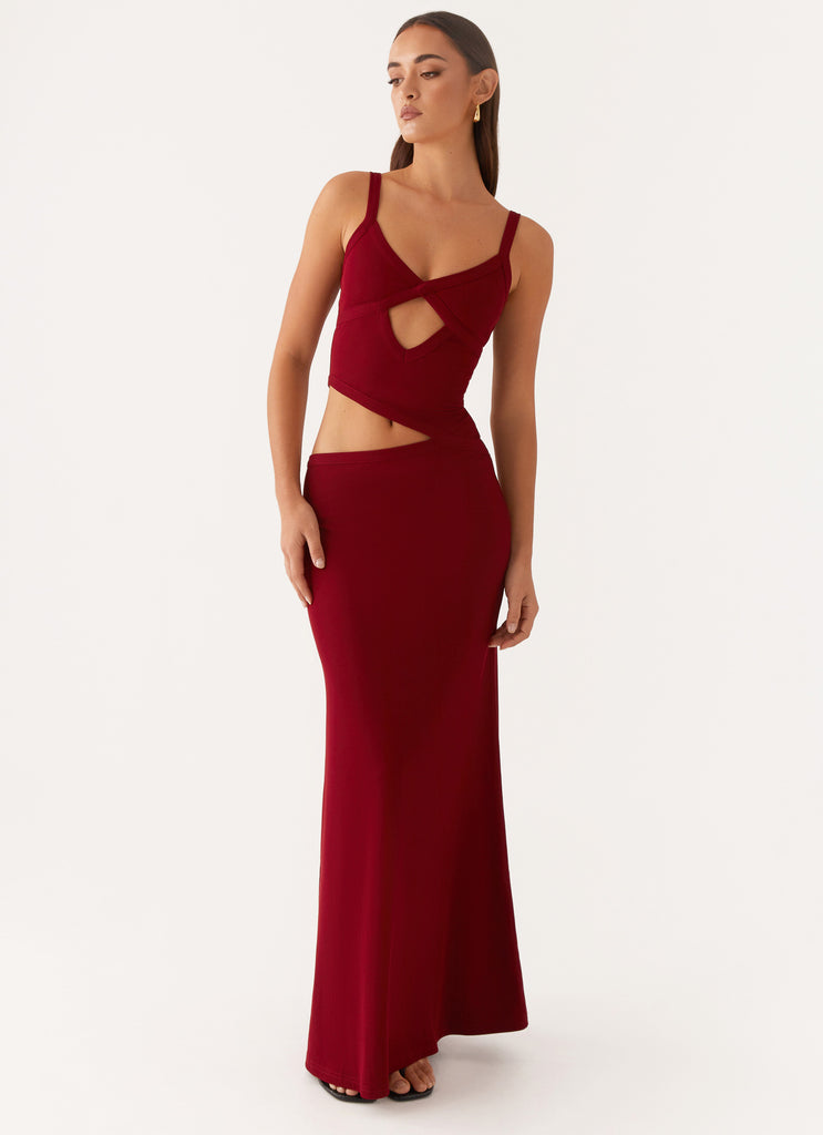 Jocelyn Maxi Dress - Maroon