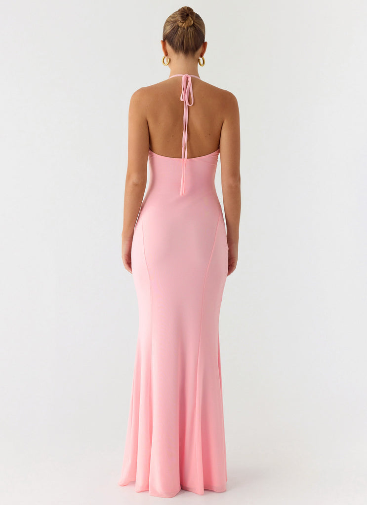 Jolin Halter Maxi Dress - Baby Pink Baby Pink / US 12 Jolin Halter Maxi Dress - Baby Pink Baby Pink / US 12