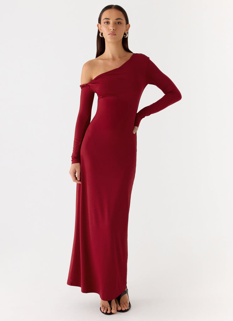 Jordana Twist Maxi Dress - Merlot Merlot / US 6 Jordana Twist Maxi Dress - Merlot Merlot / US 6