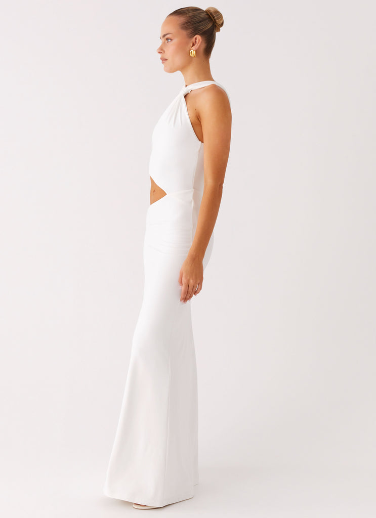 Juliander Knot Maxi Dress - White White / US 10 Juliander Knot Maxi Dress - White White / US 10