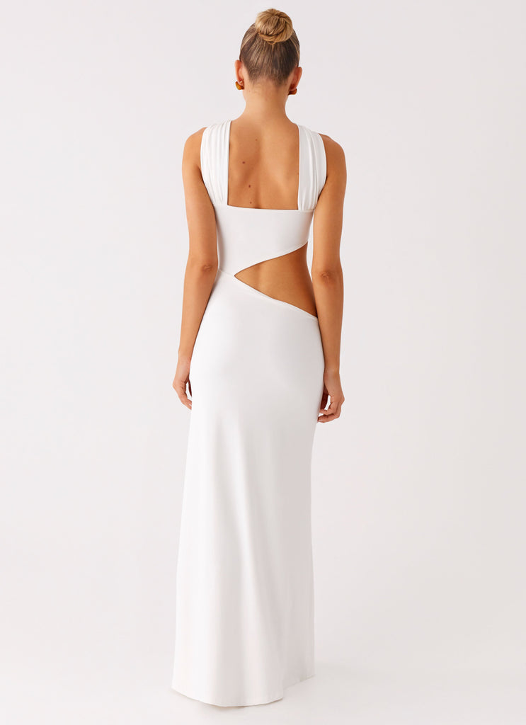 Juliander Knot Maxi Dress - White Juliander Knot Maxi Dress - White