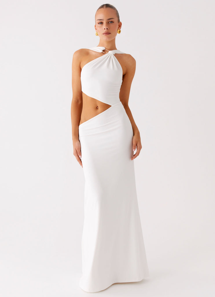 Juliander Knot Maxi Dress - White White / US 10 Juliander Knot Maxi Dress - White White / US 10