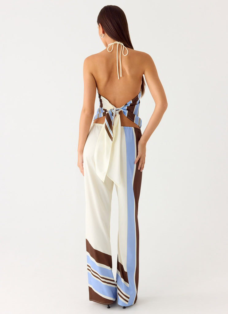 Julissa Halter Top - Purple Stripe