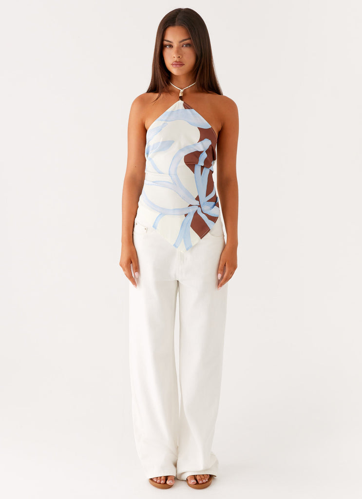 Julissa Halter Top - Bloom Wave Print Julissa Halter Top - Bloom Wave Print