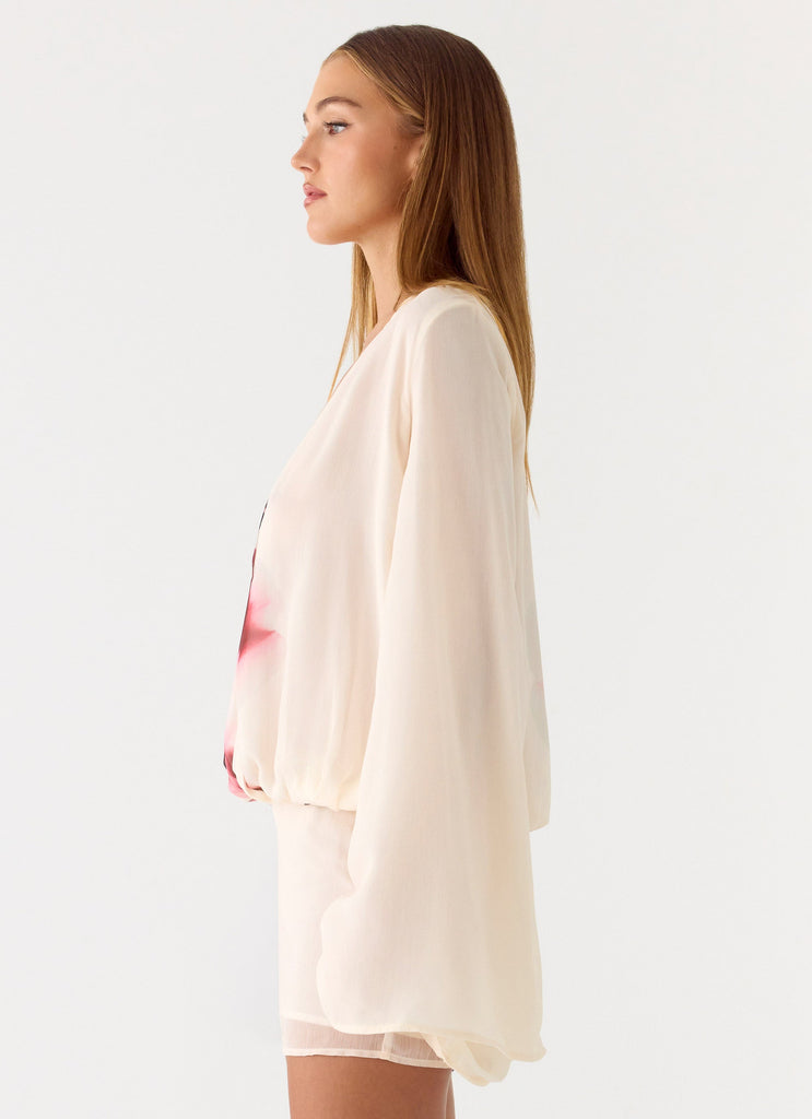 knee length dresses for ladies Junia Long Sleeve Mini Dress