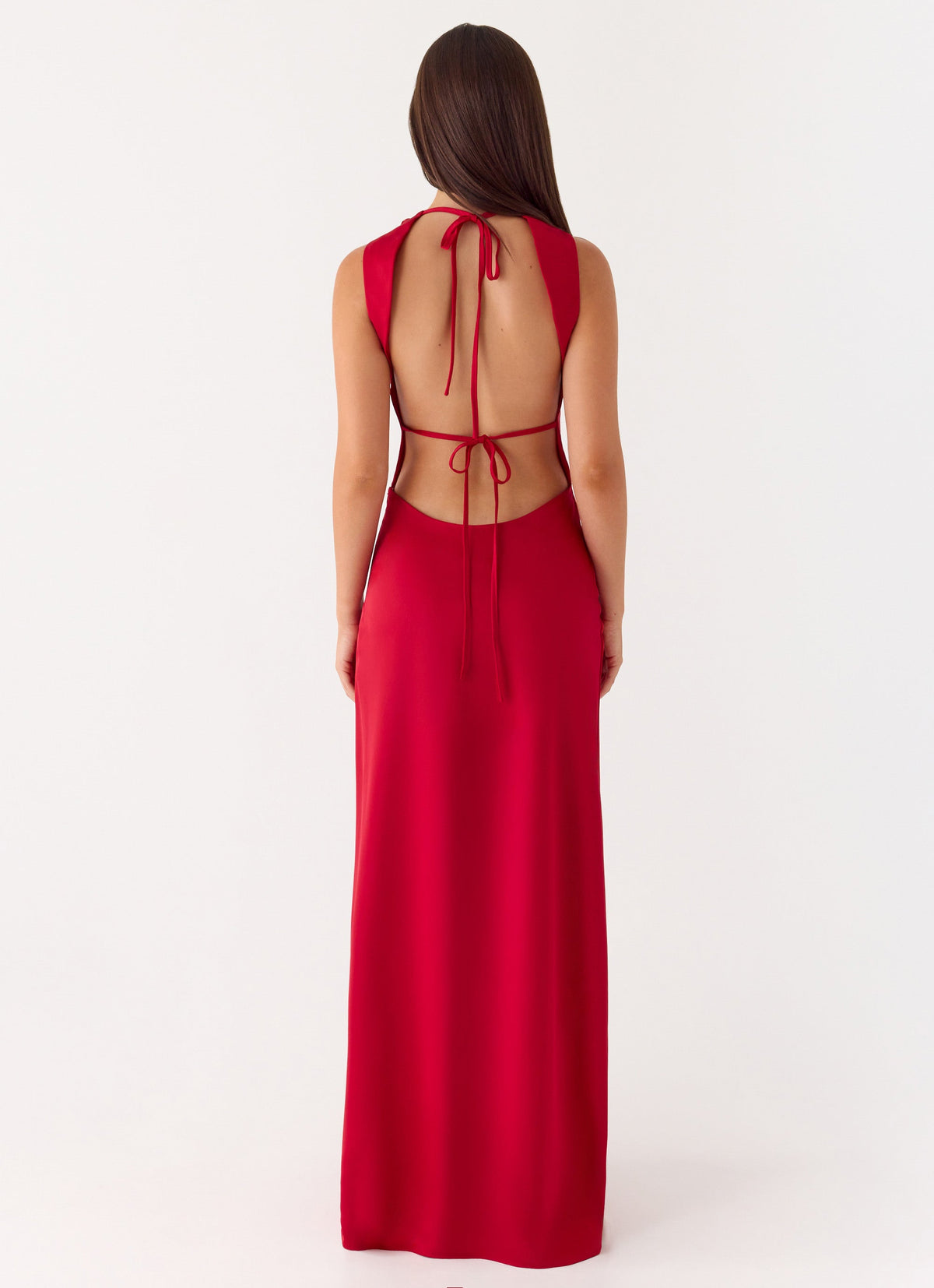 maxi red bodycon dress Spaghetti Strap Square Neck Tight Fitted Midi Party Club length 122cm tall cool woman in a