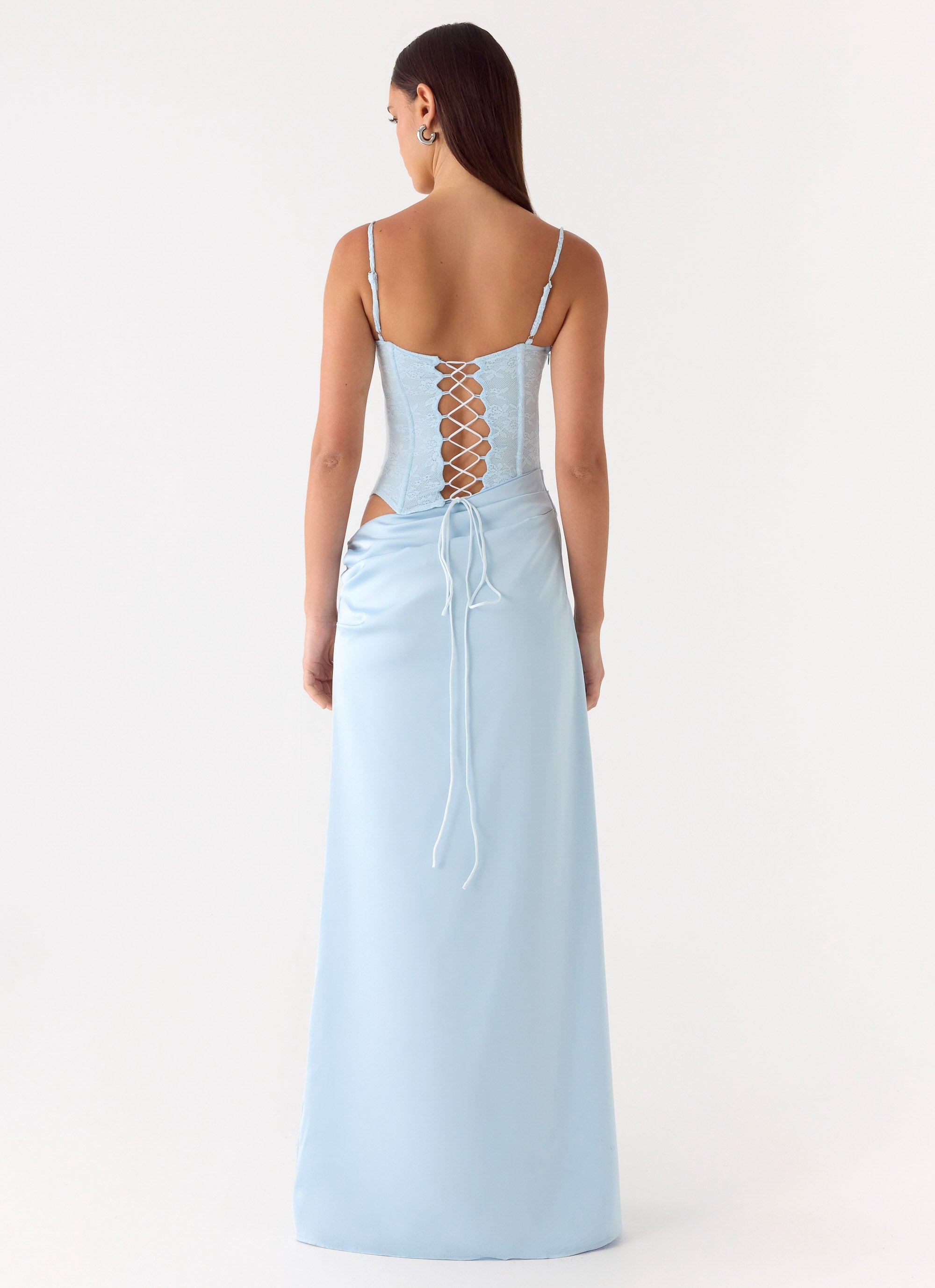 Kalila Corset Maxi Dress - Blue Peppermayo US Kalila Corset Maxi Dress - Blue Peppermayo US