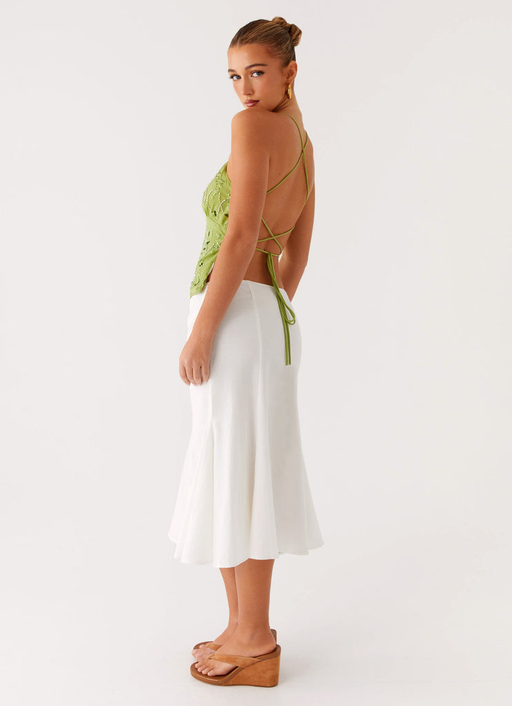 Kamilla Sequin Cami Top - Lime