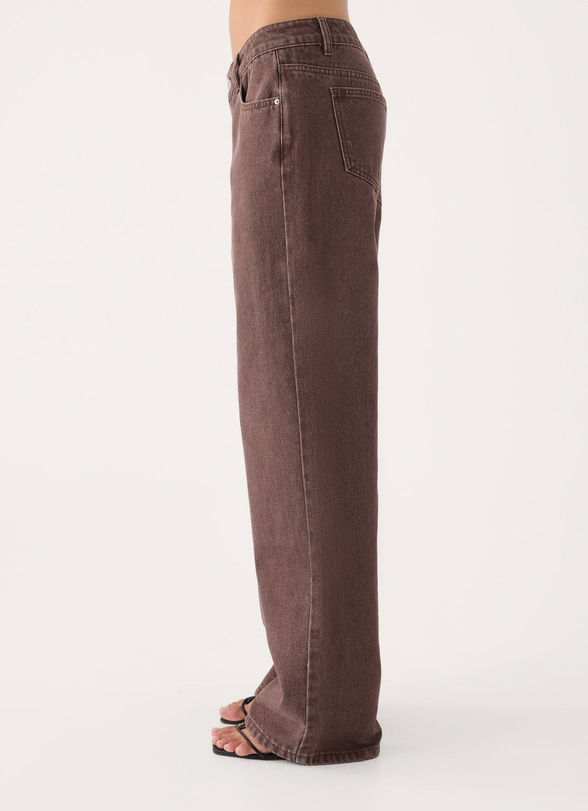 Karinta Straight Leg Denim Jeans - Chocolate