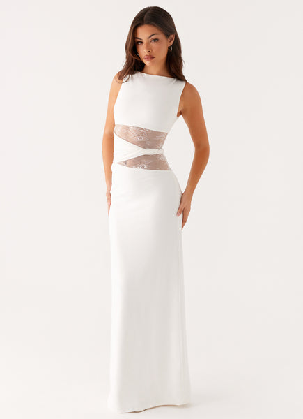 White Sorority Dress | Karma Maxi Dress