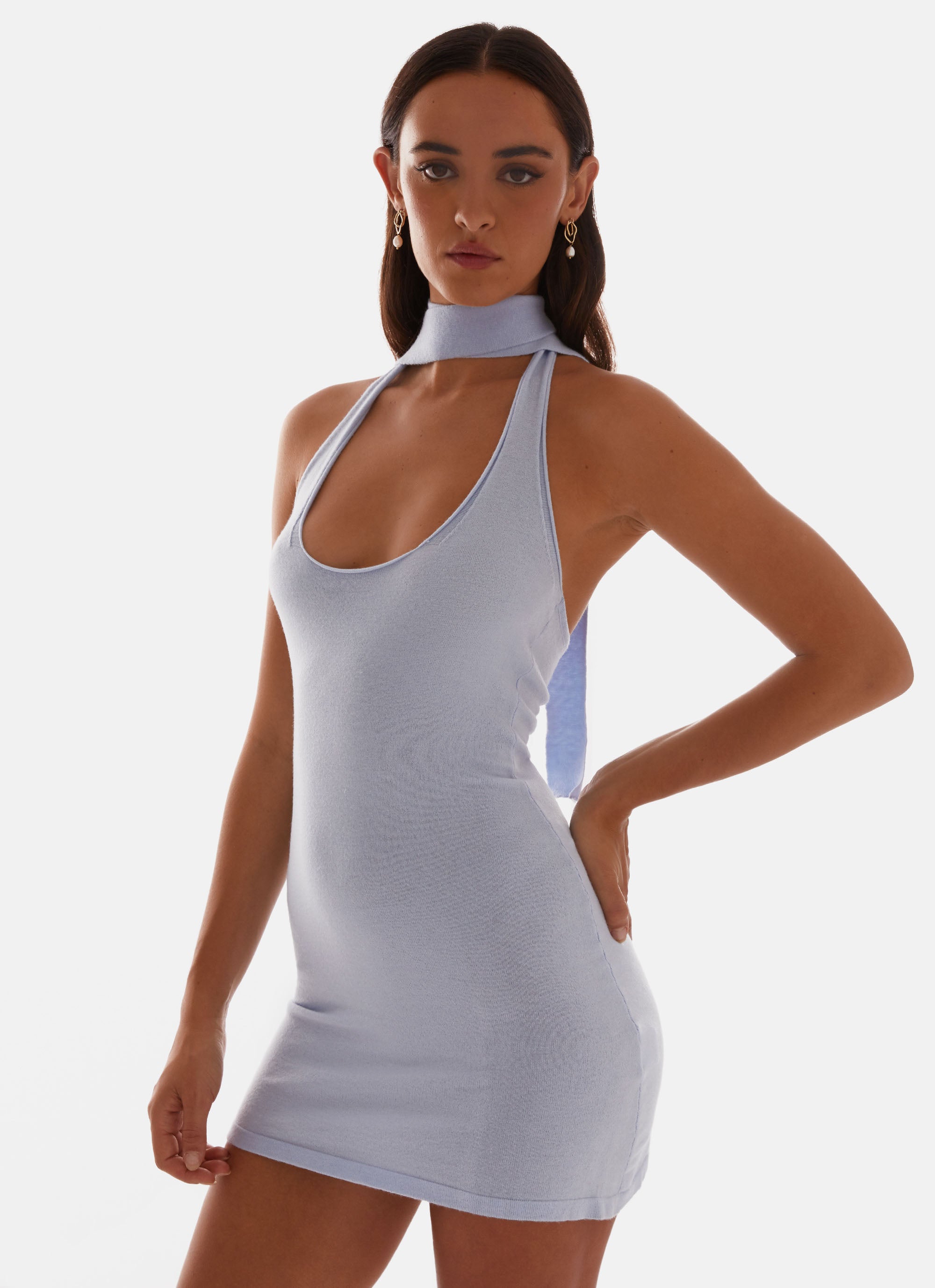 Katie Knit Mini Dress - Blue Peppermayo US Katie Knit Mini Dress - Blue Peppermayo US